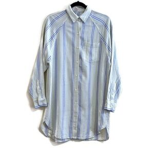Wilfred Free Linen Women Sz XS New England Euro Striped Coastal Nautical Shirt